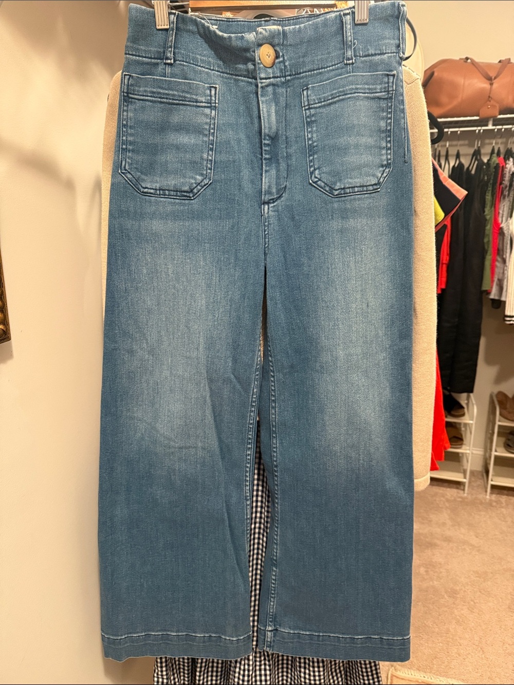 Maeve Anthropologie the Colette iconic Jean with Front Patch Pockets new